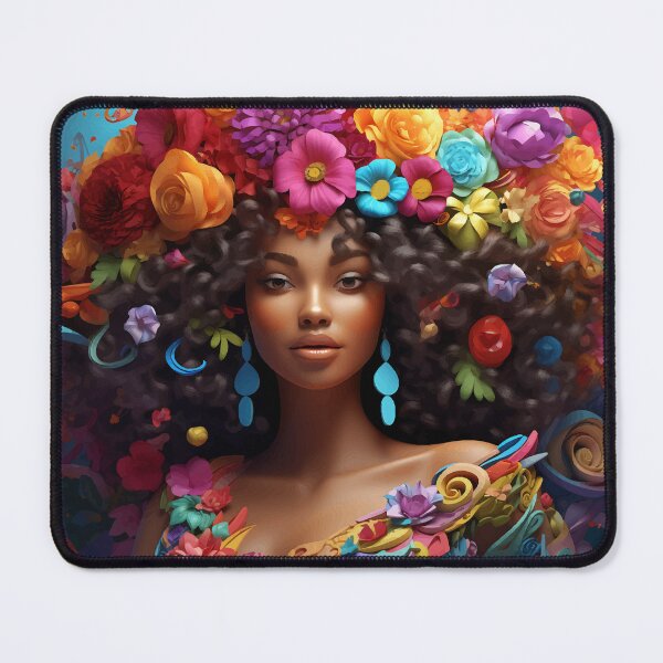 Item preview, African Princess with floral crown designed and sold by themorrigan1.