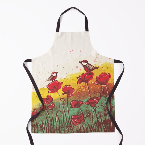 Item preview, Poppy field and birds designed and sold by margothuang.
