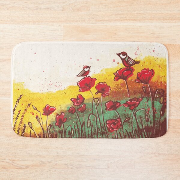 Item preview, Poppy field and birds designed and sold by margothuang.