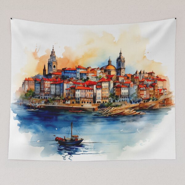 Item preview, Watercolor Design of Porto - Portugal  designed and sold by Sketch-Shack.