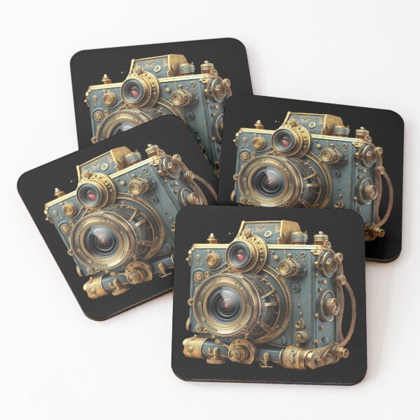 Item preview, Teal and Gold Steampunk Camera designed and sold by Angry Swan Designs.
