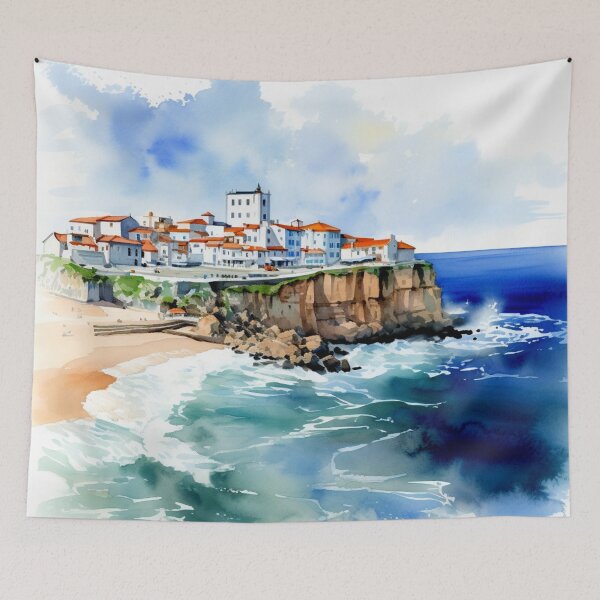 Item preview, Watercolor Design of Nazare - Portugal  designed and sold by Sketch-Shack.