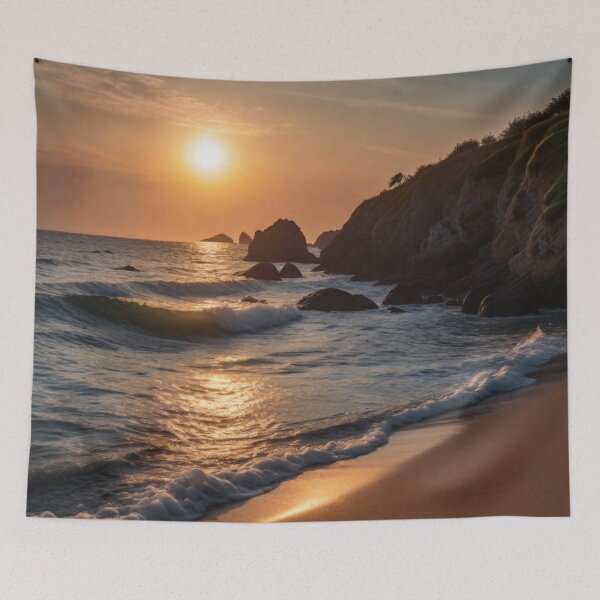 Item preview, Calm sunset at the beach 01 designed and sold by I-HERE.