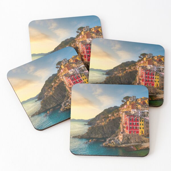 Item preview, Riomaggiore fishing village at sunset. Cinque Terre, Italy designed and sold by Stefano Orazzini.