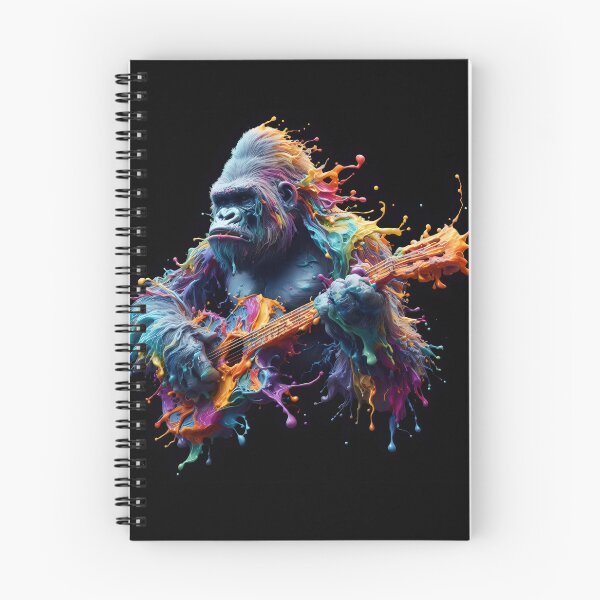 Item preview, Guitar Gorilla Splatter Portrait designed and sold by fatbanana.