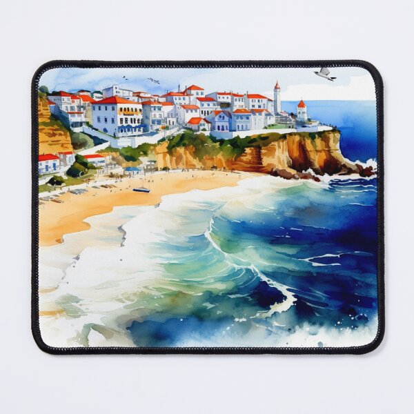 Item preview, Watercolor Design of Nazare - Portugal designed and sold by Sketch-Shack.