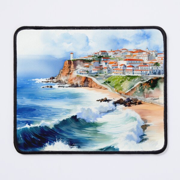 Item preview, Watercolor Design of Nazare - Portugal designed and sold by Sketch-Shack.