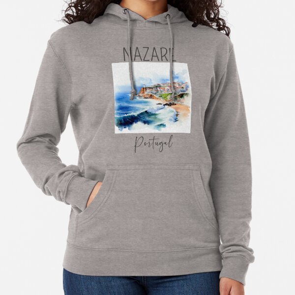 Aperçu de l'œuvre Conception aquarelle de Nazaré - Portugal créée et vendue par Sketch-Shack.
