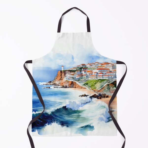 Item preview, Watercolor Design of Nazare - Portugal designed and sold by Sketch-Shack.