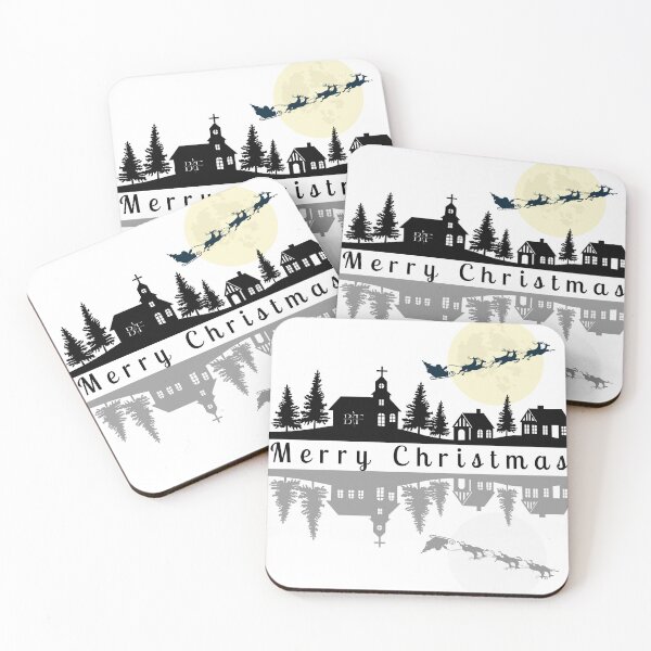 Item preview, Monochrome Christmas Festivity reflection Graphic - Stylish Black and White Holiday Design designed and sold by Blendfactor.