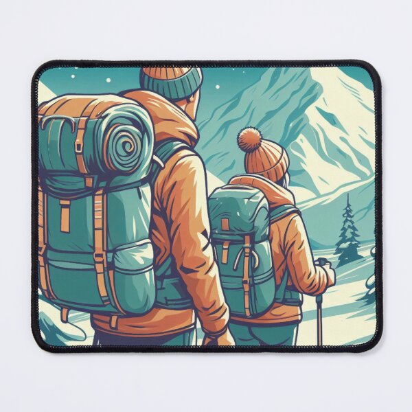 Item preview, Mountain Couple Adventure designed and sold by vectorillus.