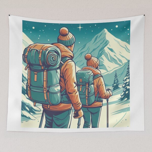 Item preview, Mountain Couple Adventure designed and sold by vectorillus.