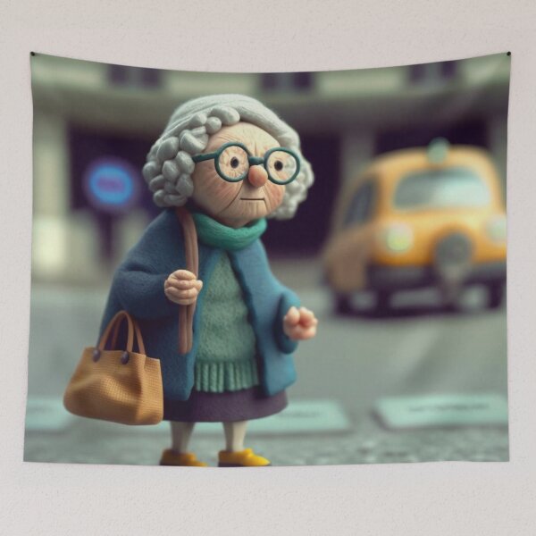 Item preview, Clay Old Lady Crossing the Road 2 designed and sold by AstroRisq.
