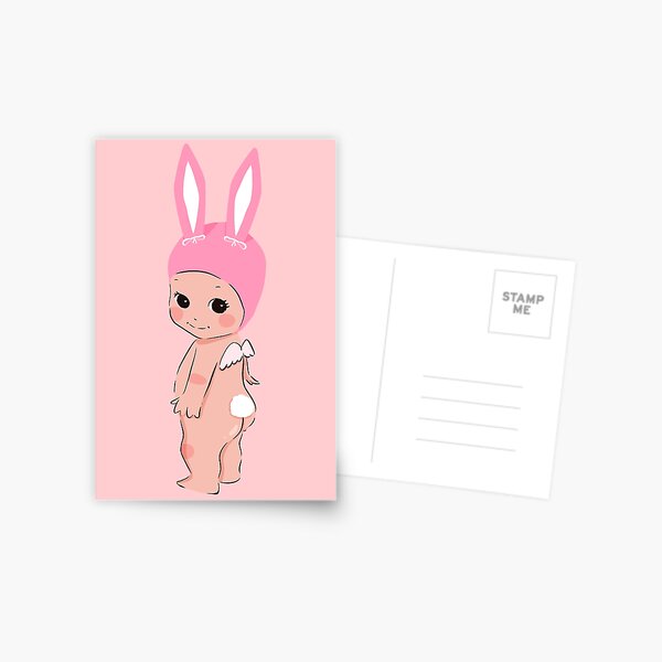 Aperçu de l'œuvre Lapin Chérubin | Inspiré de Sonny Angel en rose créée et vendue par KittyStrand.