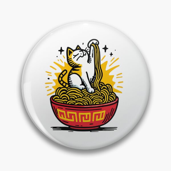 Item preview, Whimsical Cat's Ramen Inspection: Paw-sitively Playful Noodles designed and sold by sharon1210.