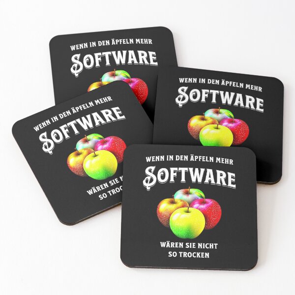 Item preview, If there were more software in the apples, they wouldn't be so dry. Saying in German - funny designed and sold by Pflugart.