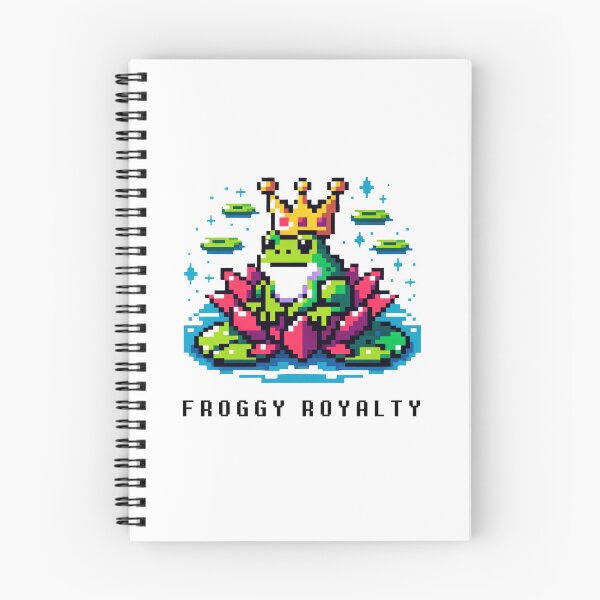 Item preview, Froggy Royalty - Pixel Art Crowned Frog on Lily Pad designed and sold by PixelPunkster.