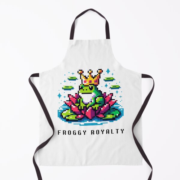 Item preview, Froggy Royalty - Pixel Art Crowned Frog on Lily Pad designed and sold by PixelPunkster.