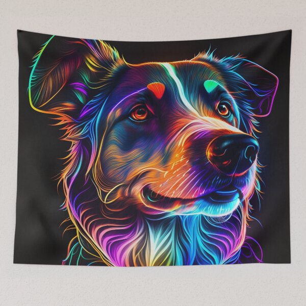 Item preview, Dog Neon Art 2 designed and sold by AstroRisq.