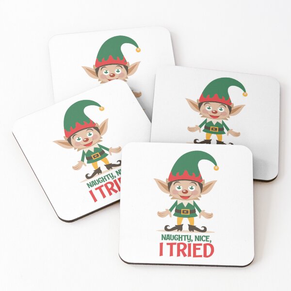 Item preview, Elf's Festive Quip - Naughty, Nice, I Tried designed and sold by Bratak.