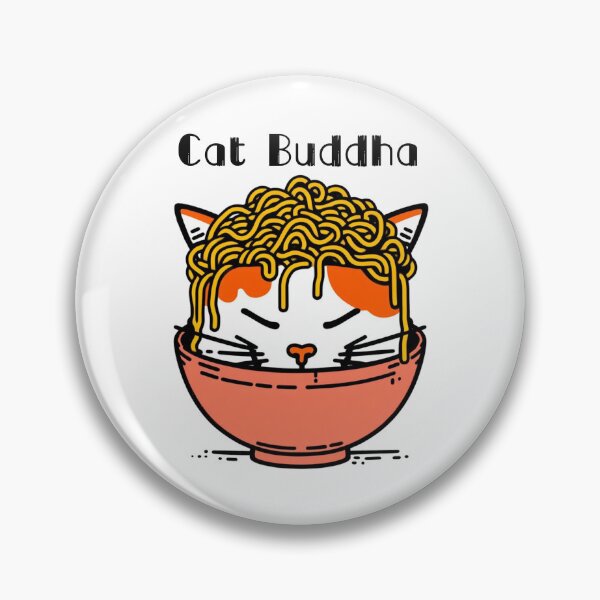 Item preview, Zen Cat's Noodle Enlightenment: Serenity in a Red Bowl designed and sold by sharon1210.