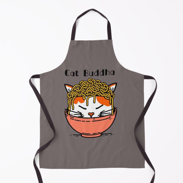 Item preview, Zen Cat's Noodle Enlightenment: Serenity in a Red Bowl designed and sold by sharon1210.