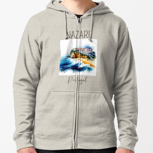Aperçu de l'œuvre Conception aquarelle de Nazaré - Portugal créée et vendue par Sketch-Shack.