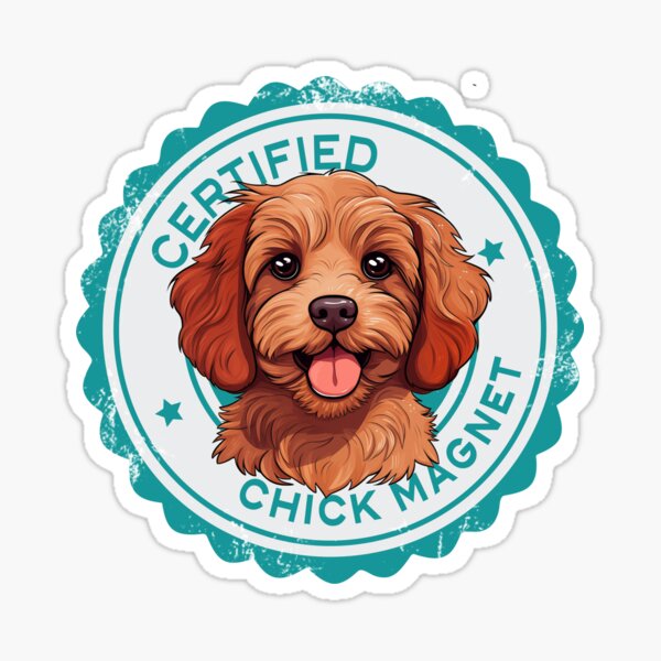 Item preview, Cavapoo Cavoodle Oodle Funny Certified Chick Magnet - Ruby Red designed and sold by wotsthis.