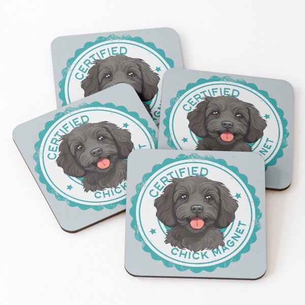 Item preview, Cavapoo Cavoodle Oodle Funny Certified Chick Magnet - Black designed and sold by wotsthis.