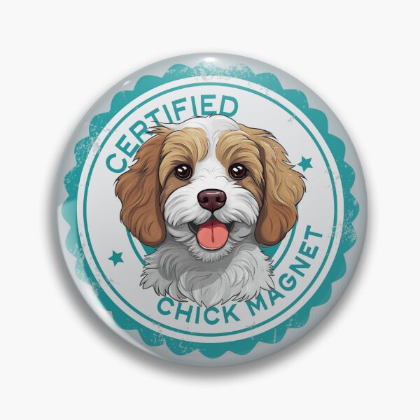 Artikelvorschau, Cavapoo Cavoodle Oodle Funny Certified Chick Magnet – Blenheim entworfen und verkauft von wotsthis.