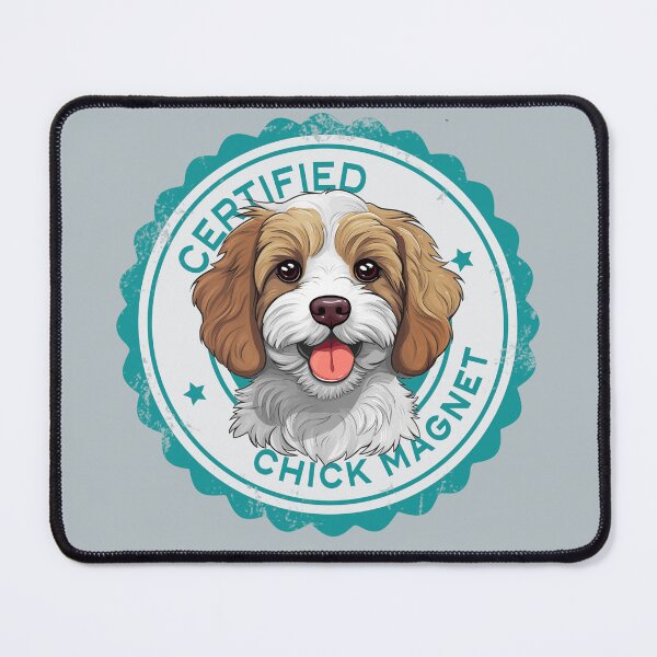 Artikelvorschau, Cavapoo Cavoodle Oodle Funny Certified Chick Magnet – Blenheim entworfen und verkauft von wotsthis.