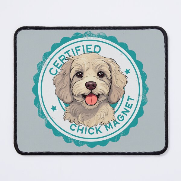 Artikelvorschau, Cavapoo Cavoodle Oodle Funny Certified Chick Magnet – Creme entworfen und verkauft von wotsthis.