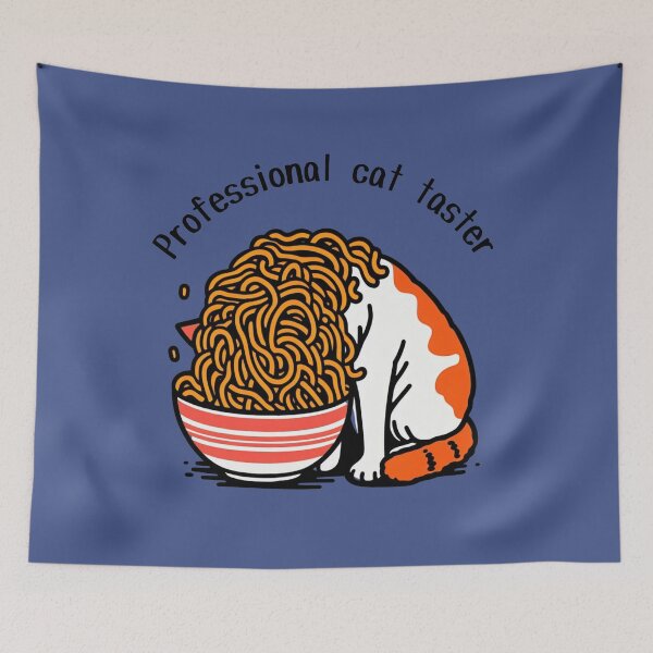 Item preview, Smug Cat's Noodle Mastery: Confidently Enjoying Striped Delights designed and sold by sharon1210.