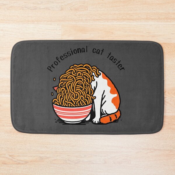 Item preview, Smug Cat's Noodle Mastery: Confidently Enjoying Striped Delights designed and sold by sharon1210.