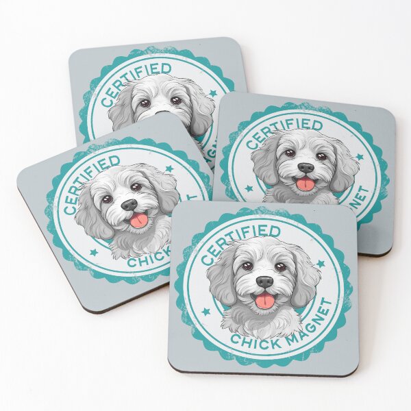 Item preview, Cavapoo Cavoodle Oodle Funny Certified Chick Magnet - White designed and sold by wotsthis.