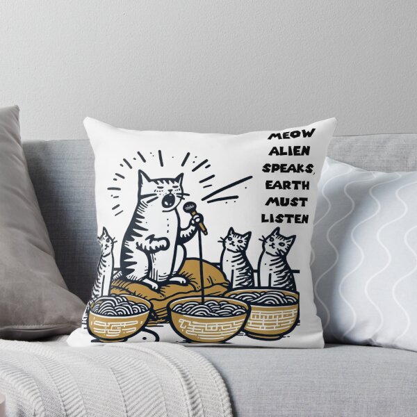 Item preview, Alien Cat's Ramen Broadcast: Extraterrestrial Feline Proclamations designed and sold by sharon1210.