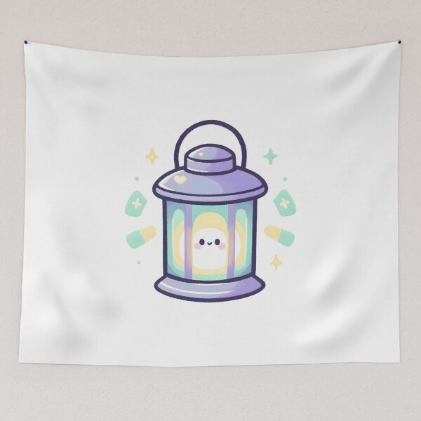 Item preview, Enchanting Lantern with Cute Ghost  designed and sold by UmbrellaStudio1.