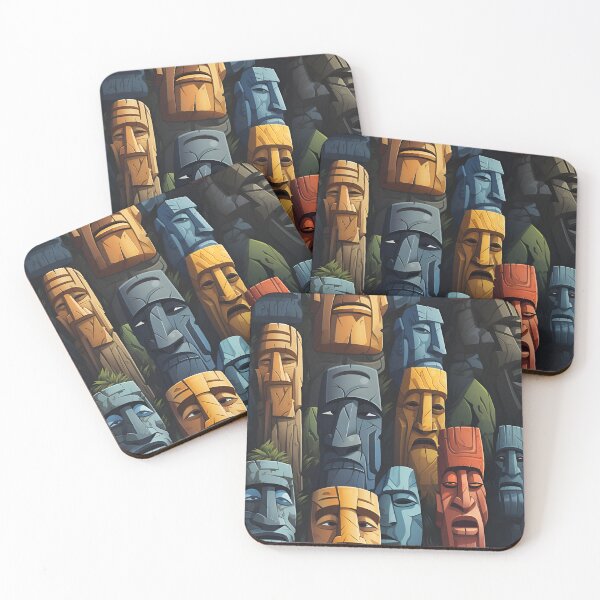 Item preview, Hi how are you? Easter Island Statue pattern designed and sold by Sp3ctrumOfColor.