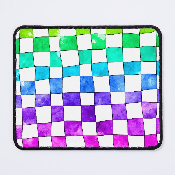 Item preview, Painted checkerboard rainbow tiles designed and sold by SoshanaC.