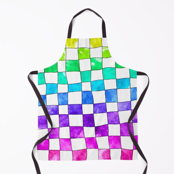 Item preview, Painted checkerboard rainbow tiles designed and sold by SoshanaC.