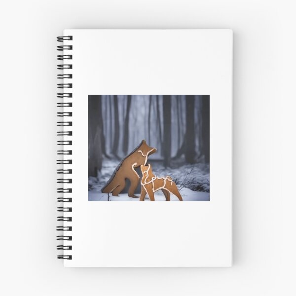 Item preview, gingerbread wolves in a snowy forest designed and sold by moonlightxox.