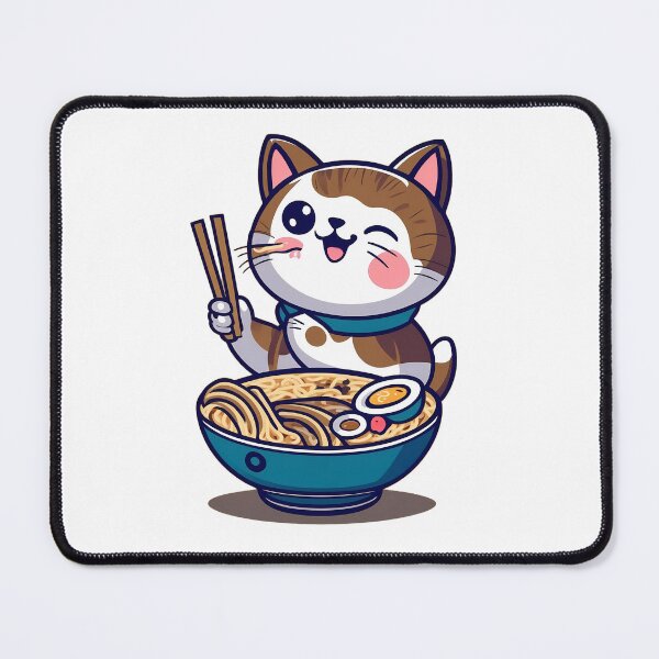 Item preview, cat eating ramen, cat eating spaghett designed and sold by BOOLL .