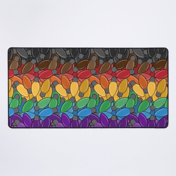 Item preview, Overlapping Christmas Lights in the colors of the inclusive LGBTQ Pride Flag designed and sold by LiveLoudGraphic.