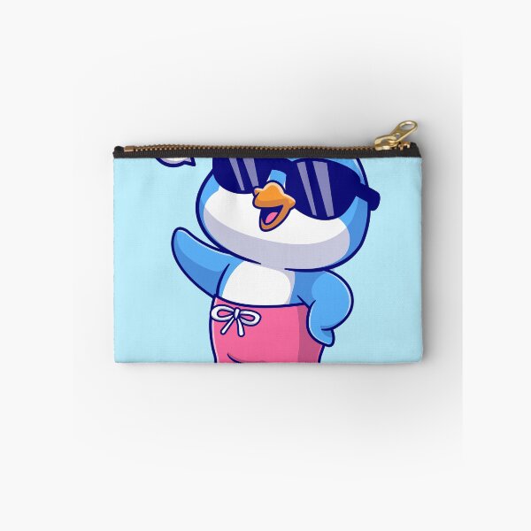 Item preview, Cute Penguin Summer Waving Hand Cartoon Vector Icon Illustration designed and sold by hjian8219.