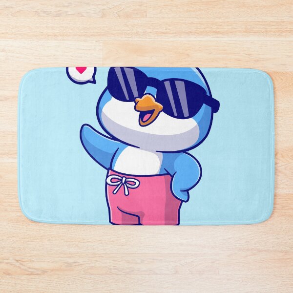 Item preview, Cute Penguin Summer Waving Hand Cartoon Vector Icon Illustration designed and sold by hjian8219.
