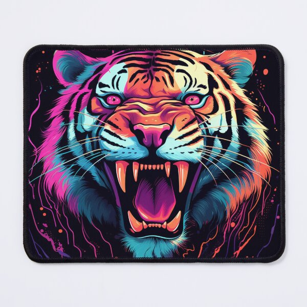 Item preview, Tiger Cartoon Neon Art designed and sold by AstroRisq.