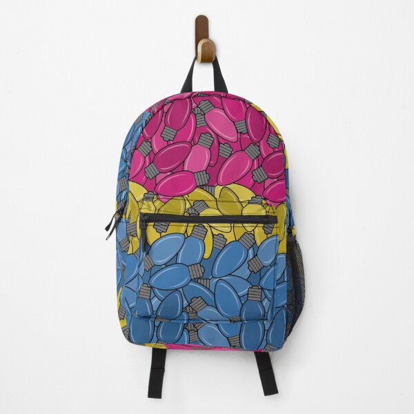Item preview, Overlapping Christmas Lights in Pansexual Pride Flag Colors designed and sold by LiveLoudGraphic.