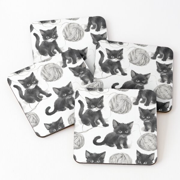 Item preview, Charming kittens engaged in playful antics with yarn, radiating an irresistibly adorable vibe seamless pattern designed and sold by IssaraStudio.