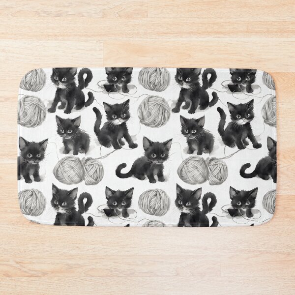 Item preview, Charming kittens engaged in playful antics with yarn, radiating an irresistibly adorable vibe seamless pattern designed and sold by IssaraStudio.