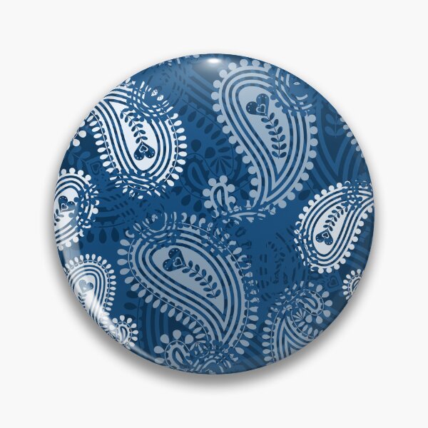 Item preview, Classic Blue Overlapped Paisleys designed and sold by VIBEARTZDESIGN.